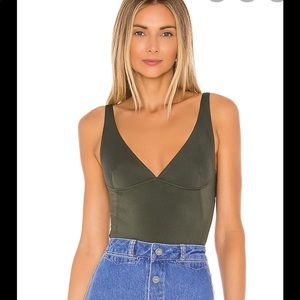 Alix NYC Classon bodysuit moss green S